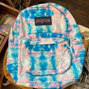 JanSport pastel colors tie dye backpack - like new